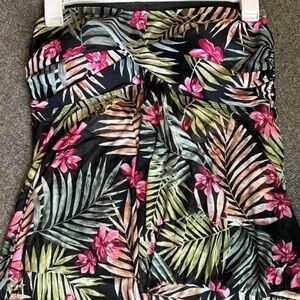 Tropical Floral Strapless swim top separate